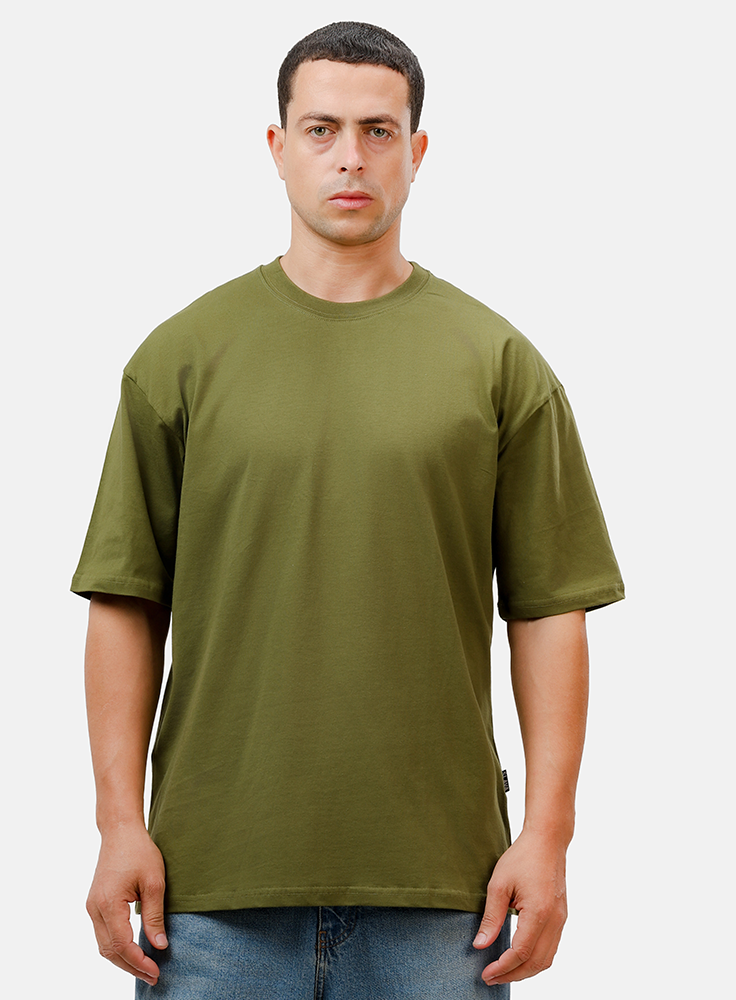 Olive Basic Oversize T-Shirt