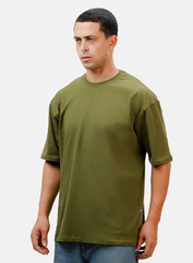 Olive Basic Oversize T-Shirt