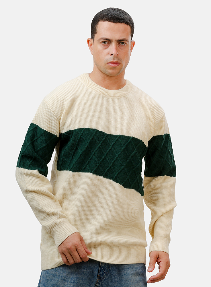 Beige Design 2453 Round Pullover