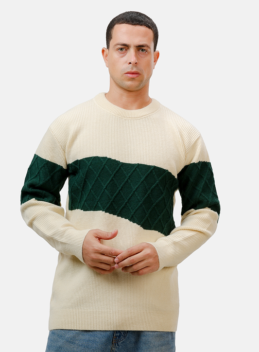 Beige Design 2453 Round Pullover