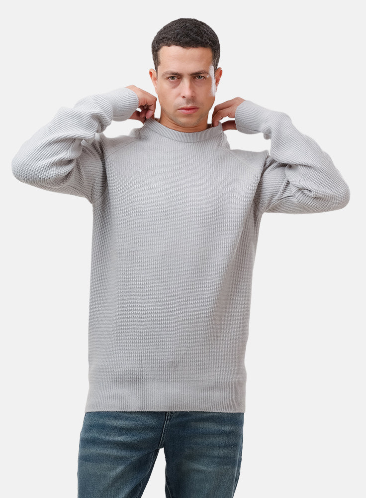 Silver Basic Round Pullover