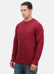 Bergundy Basic Round Pullover