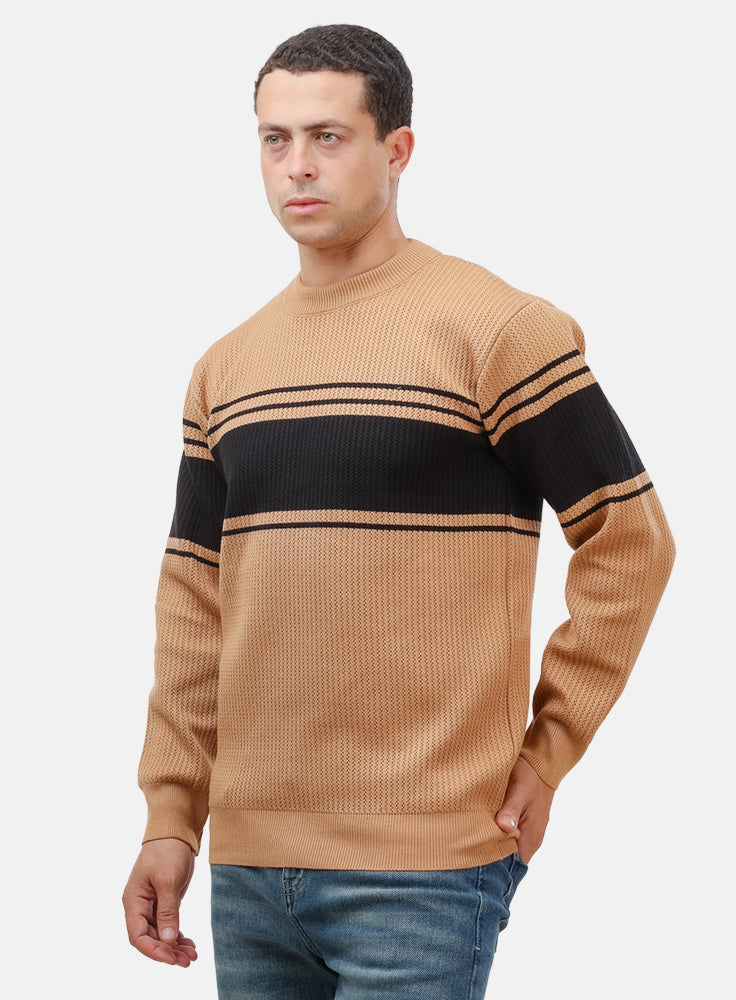 Beige Design 413 Round Pullover