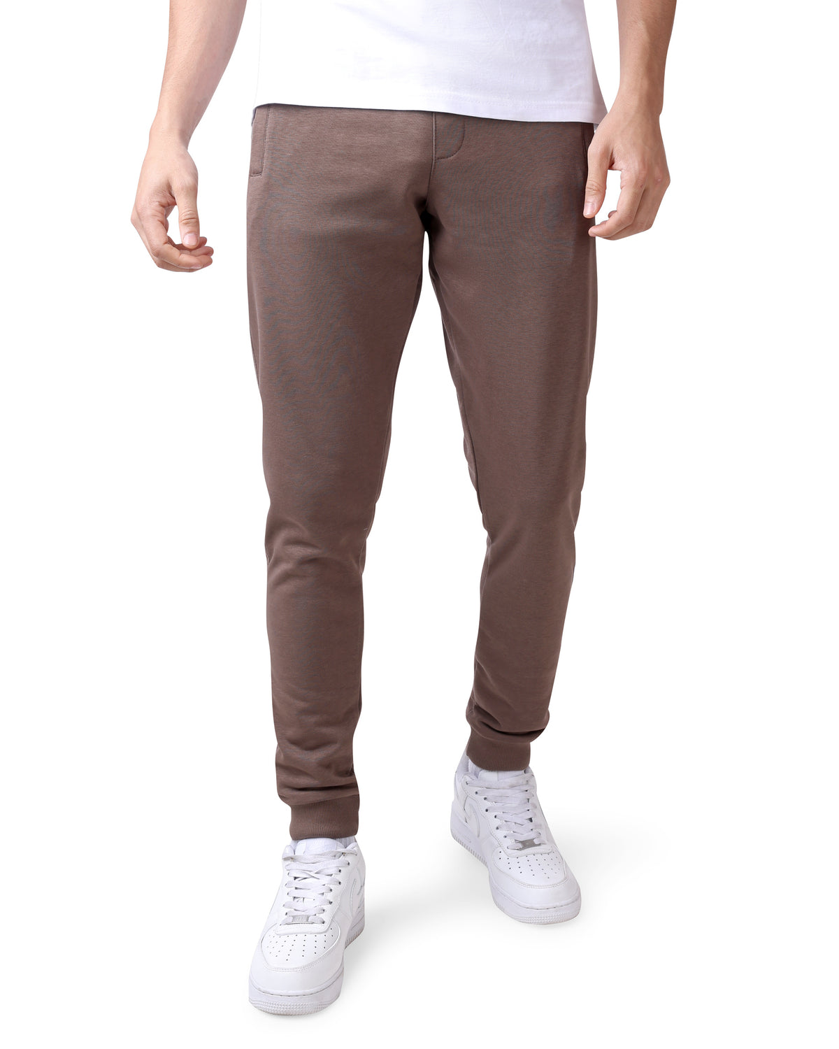 Zipper Sweatpants Brown