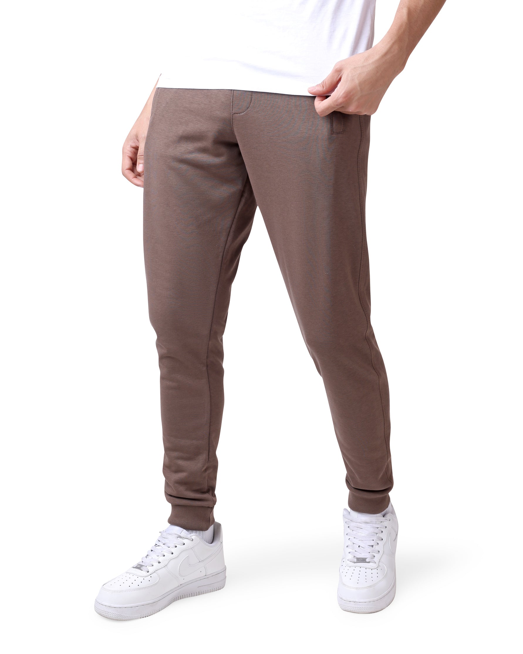 Zipper Sweatpants Brown