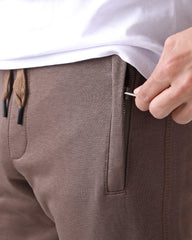 Zipper Sweatpants Brown