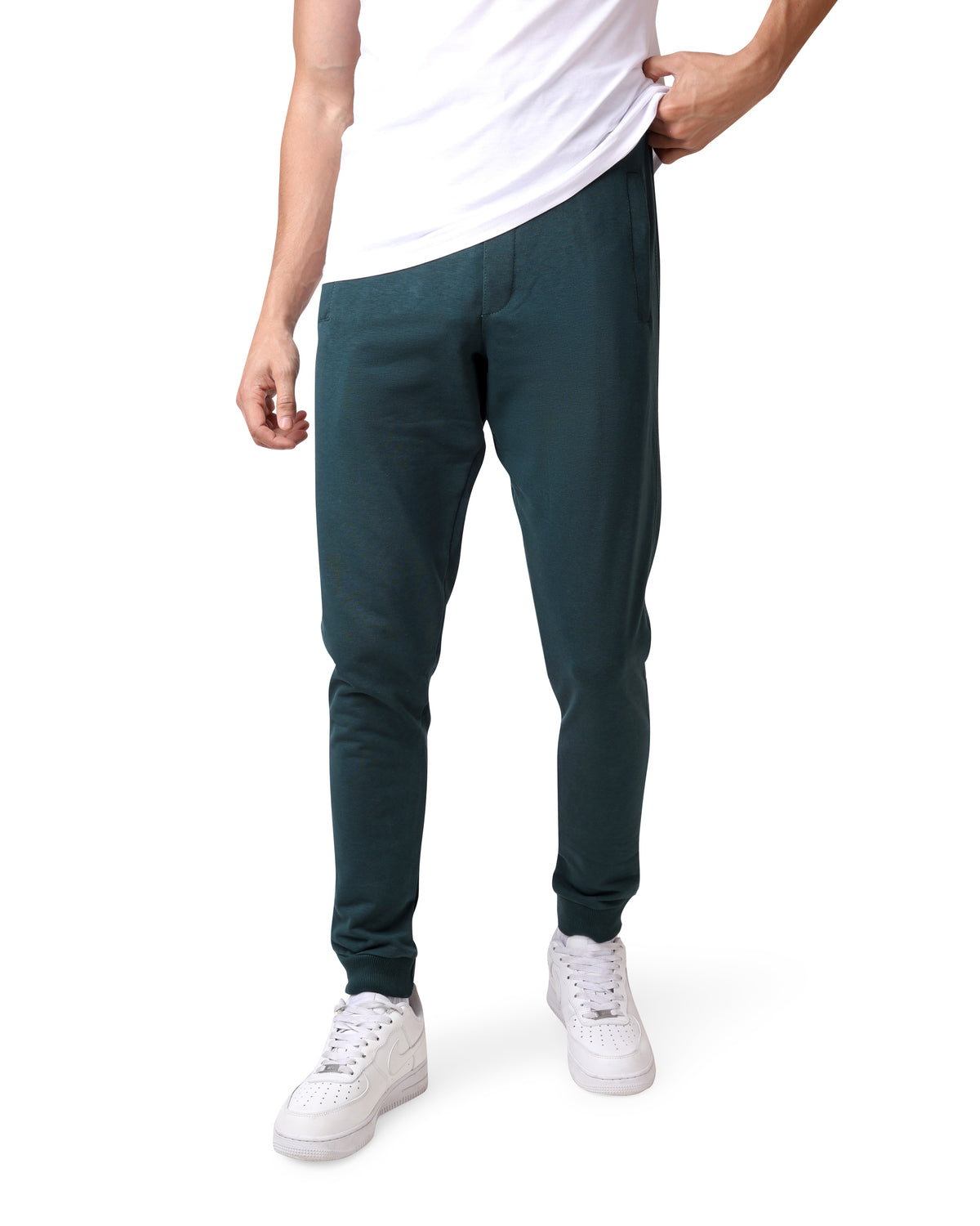 Zipper Sweatpants Forest Green