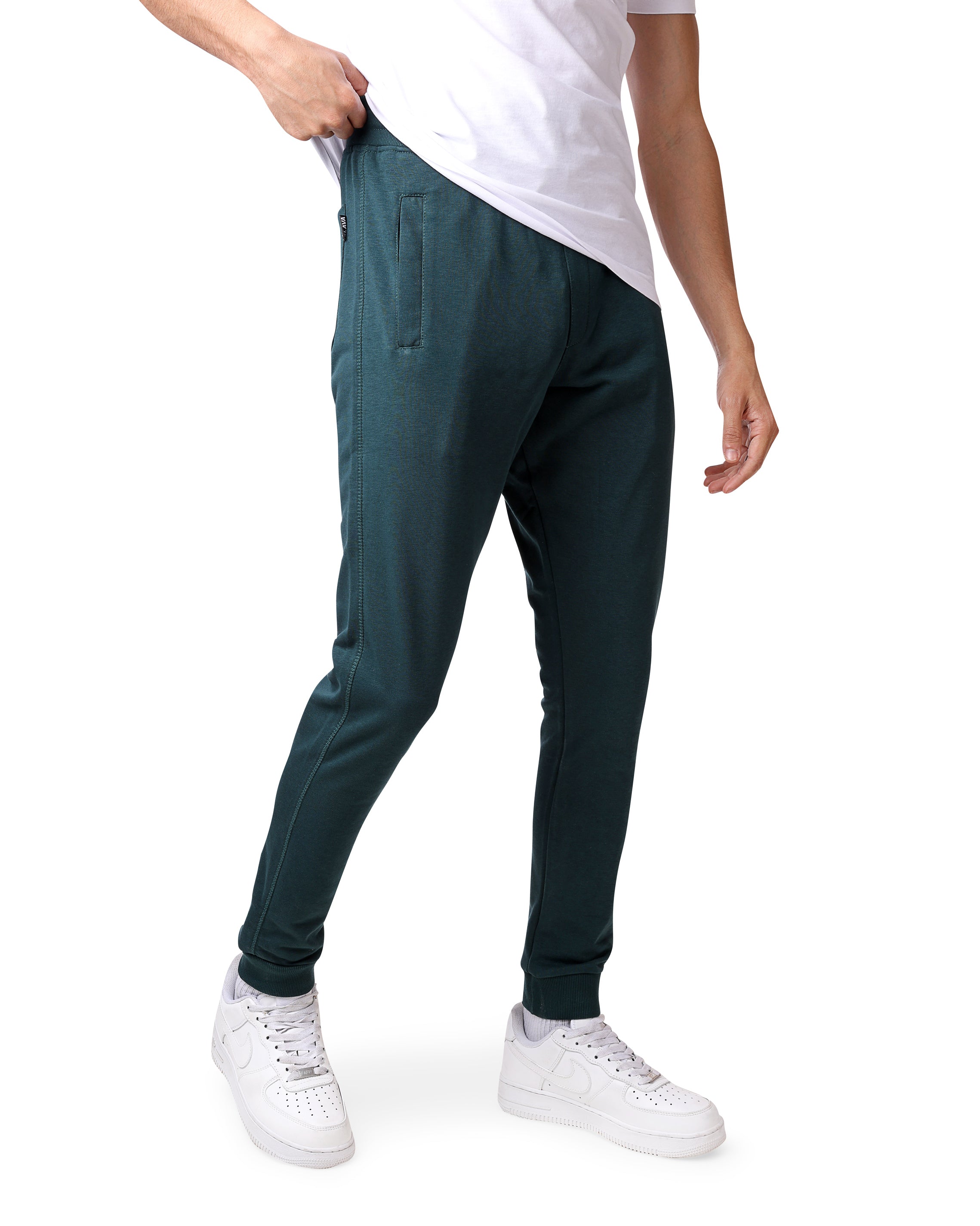 Zipper Sweatpants Forest Green