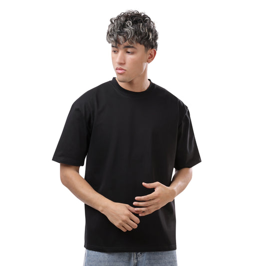 Black Basic Oversize T-Shirt