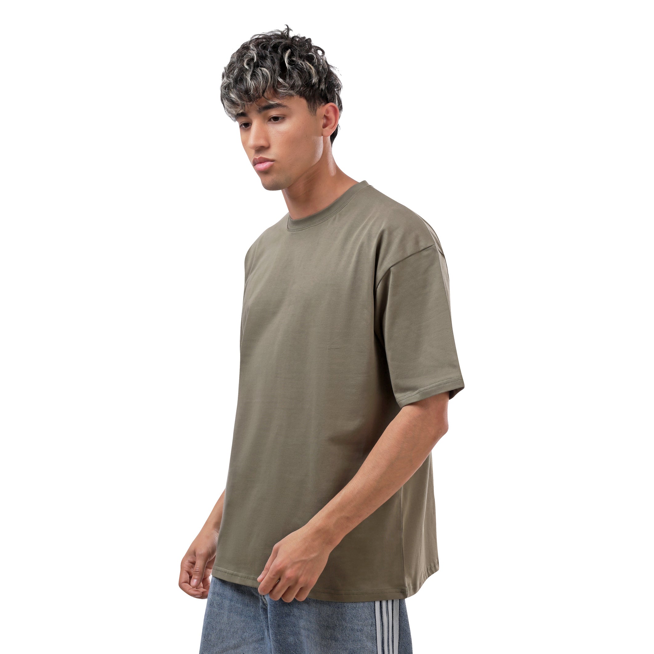 Olive Basic Oversize T-Shirt