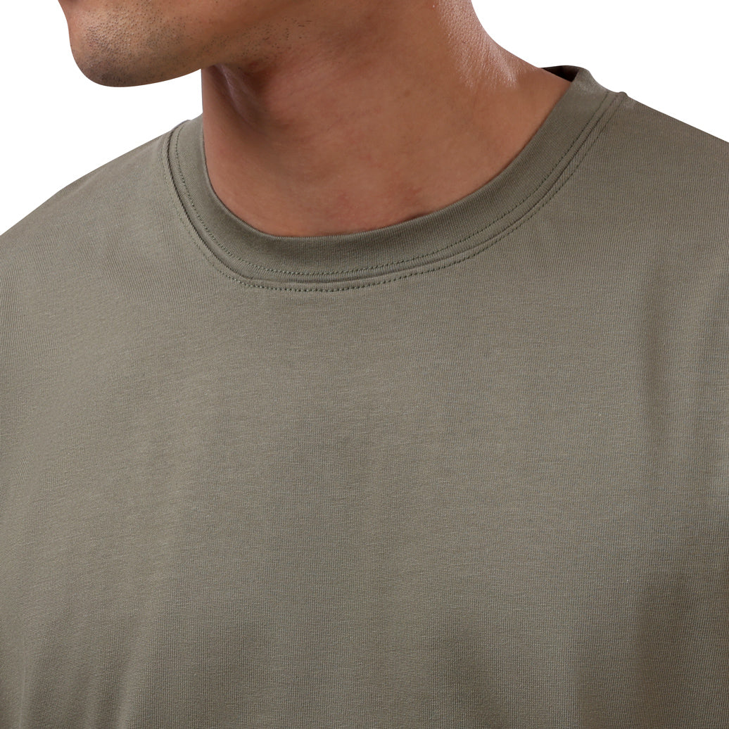 Olive Basic Oversize T-Shirt