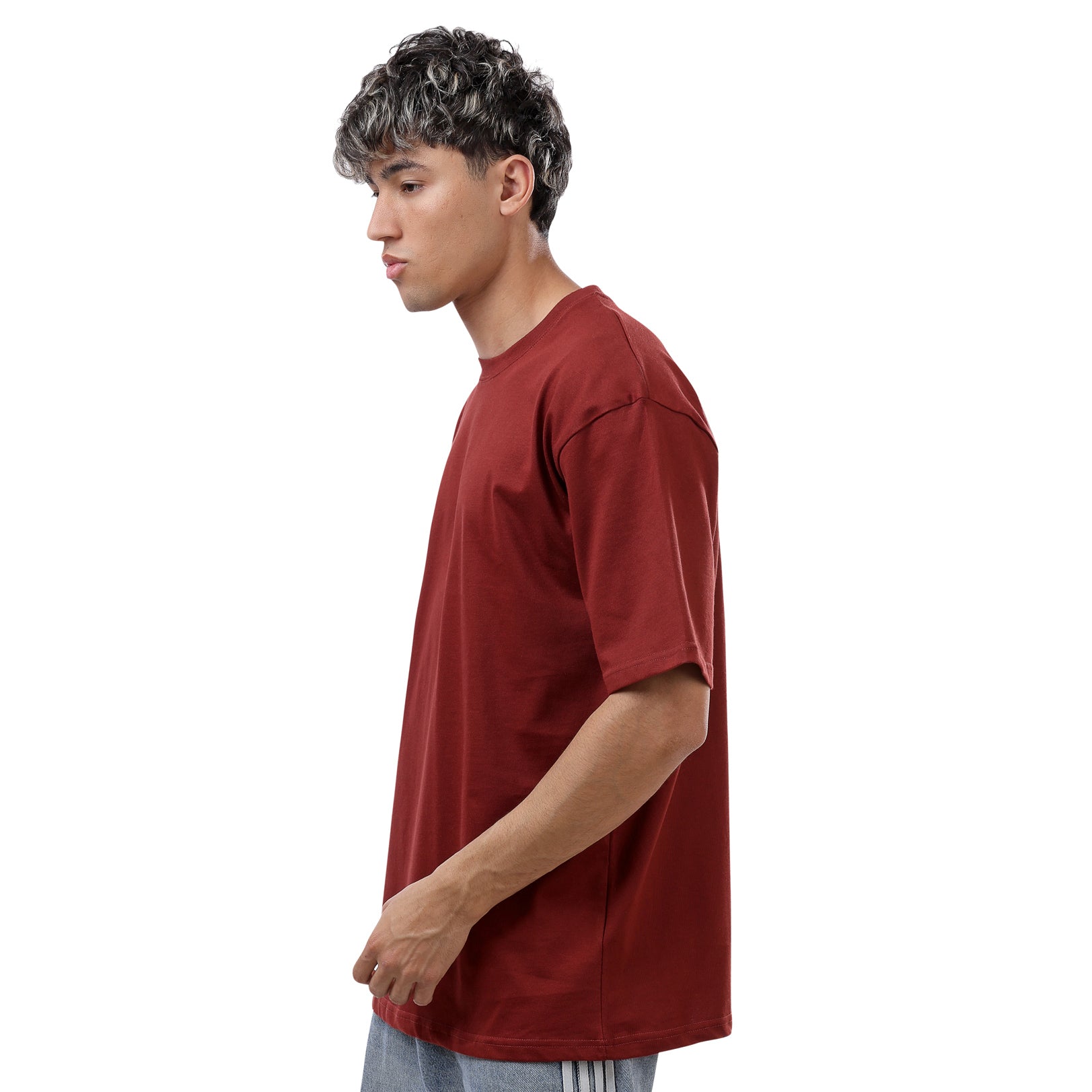 Burgundy Basic Oversize T-Shirt