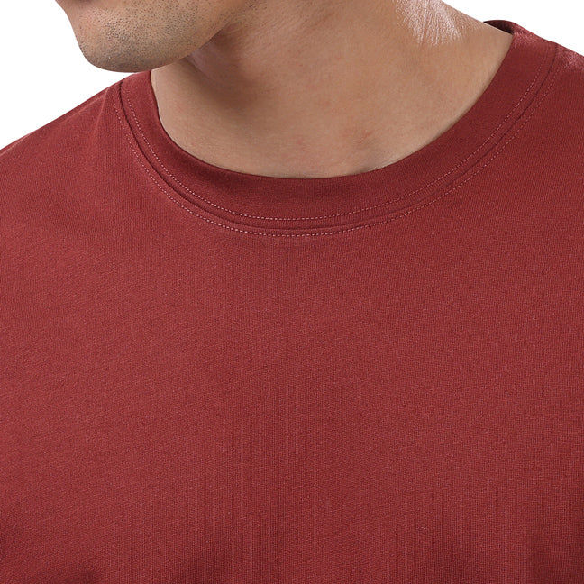 Burgundy Basic Oversize T-Shirt