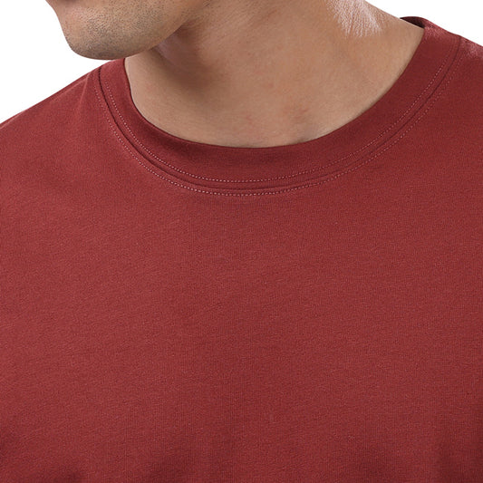Burgundy Basic Oversize T-Shirt
