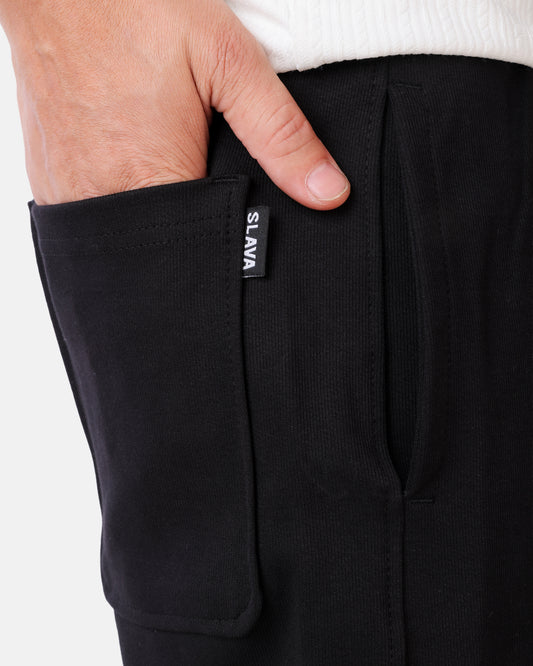 wide leg pants rep Black