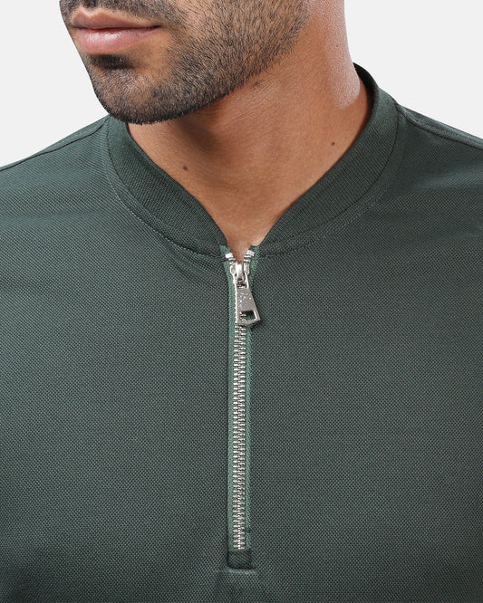 Zipper T-Shirt Green