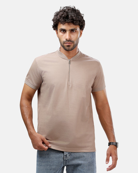 Zipper T-Shirt Sky Late