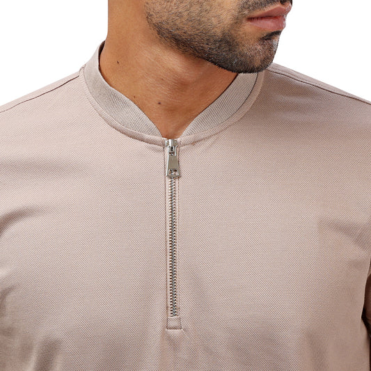 Zipper T-Shirt Sky Late
