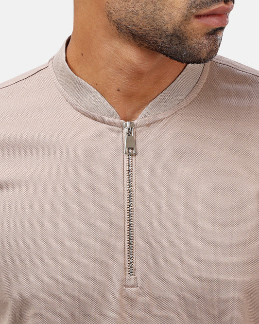 Zipper T-Shirt Sky Late