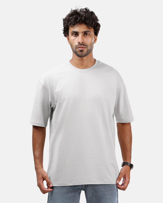 Silver Basic Oversize T-Shirt
