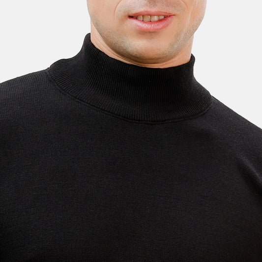 Black Half Cool Pullover