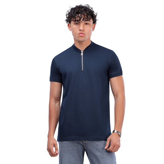 Zipper T-Shirt Navy