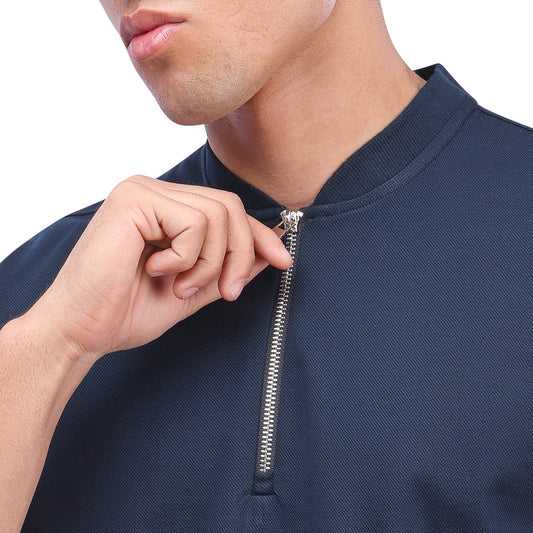 Zipper T-Shirt Navy