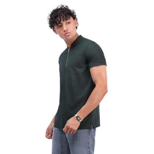 Zipper T-Shirt Green