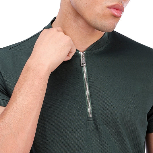 Zipper T-Shirt Green