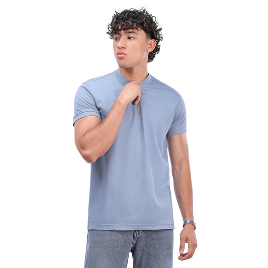 Zipper T-Shirt Sky