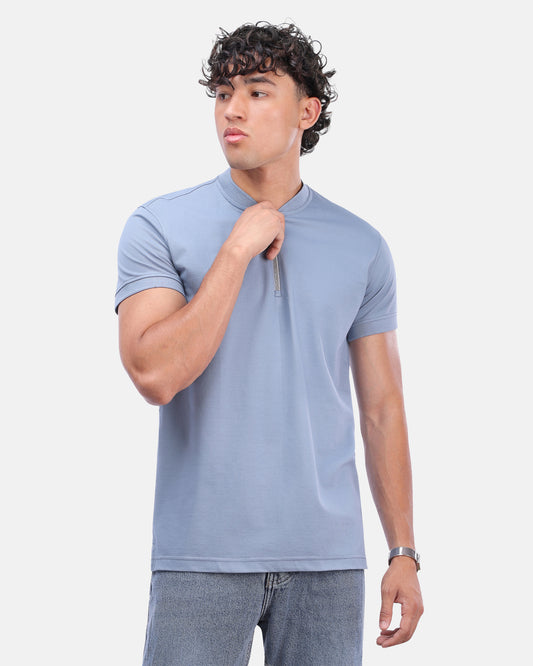 Zipper T-Shirt Sky