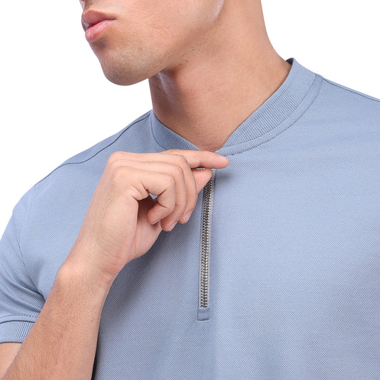 Zipper T-Shirt Sky