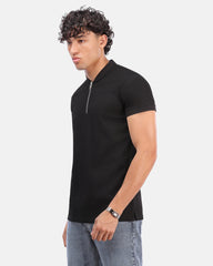 Zipper T-Shirt Black