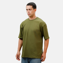 Olive Basic Oversize T-Shirt