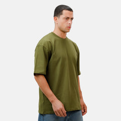 Olive Basic Oversize T-Shirt