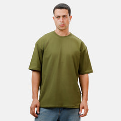 Olive Basic Oversize T-Shirt