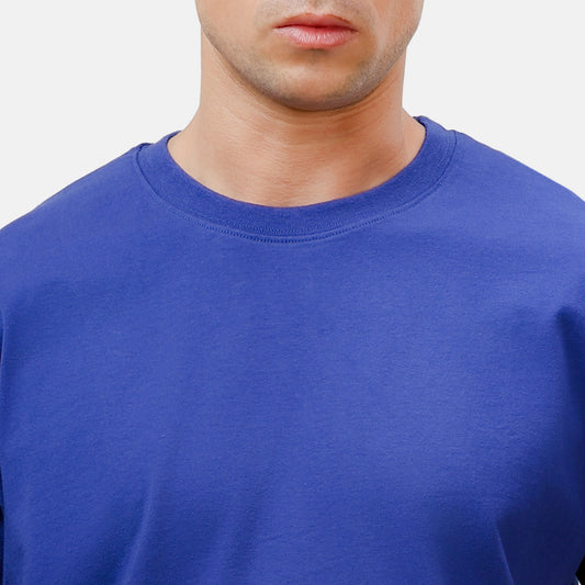 blue Basic Oversize T-Shirt