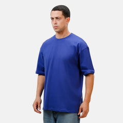 blue Basic Oversize T-Shirt