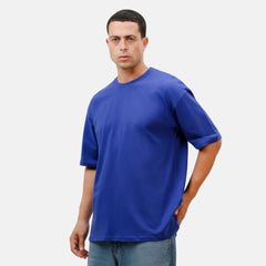 blue Basic Oversize T-Shirt