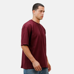 Burgundy Basic Oversize T-Shirt