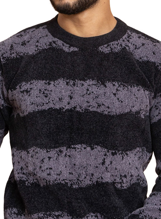 Black grey Design 2460 S Round Pullover