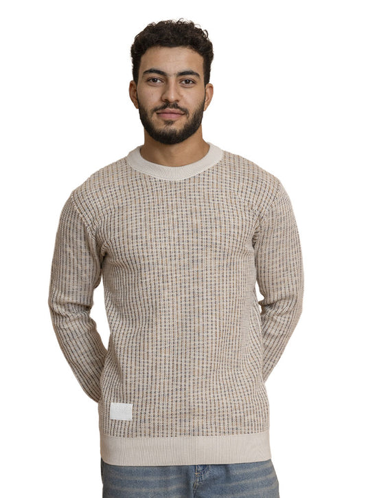 Beige Design 2466 Round Pullover