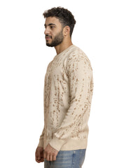 Beige Design 2458 Round Pullover