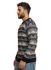 Black Off White Design 2426 S Round Pullover