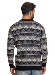 Black Off White Design 2426 S Round Pullover