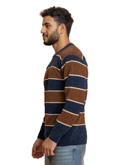 Indigo-Brown Design 2425 S-Round Pullover