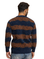 Indigo Brown Design 2460 S Round Pullover
