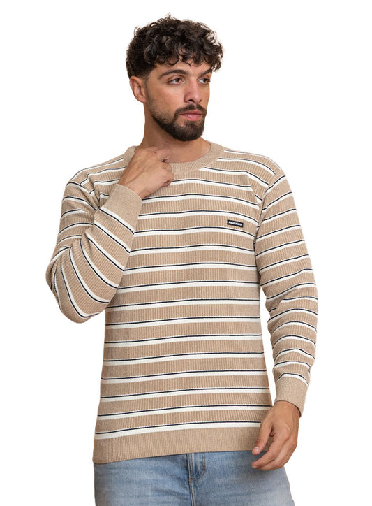 Beige Design 2454 Round Pullover