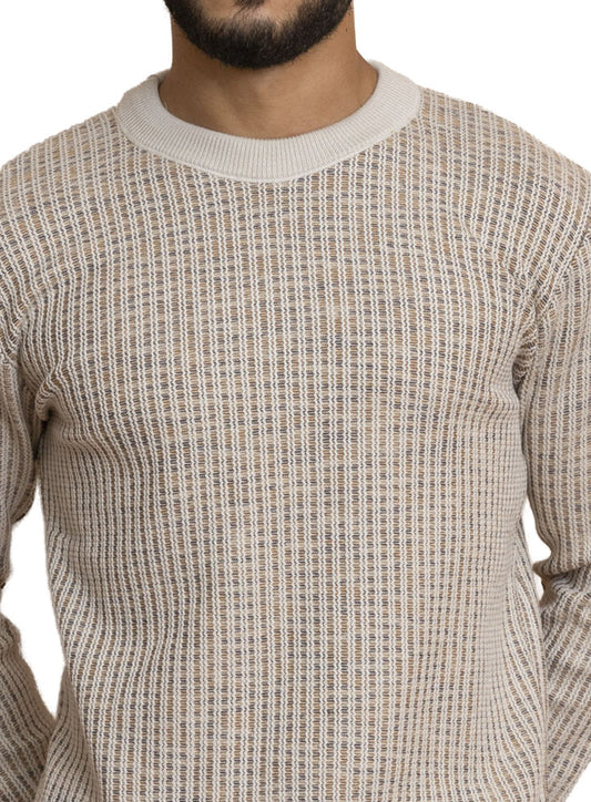 Beige Design 2466 Round Pullover