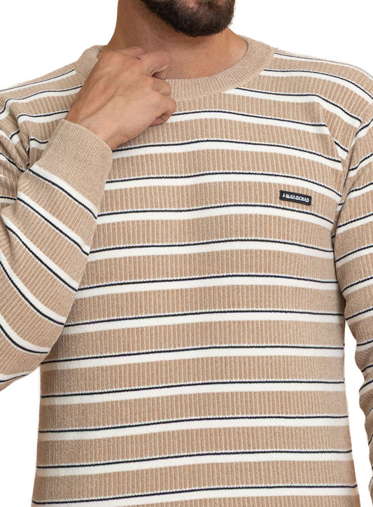 Beige Design 2454 Round Pullover